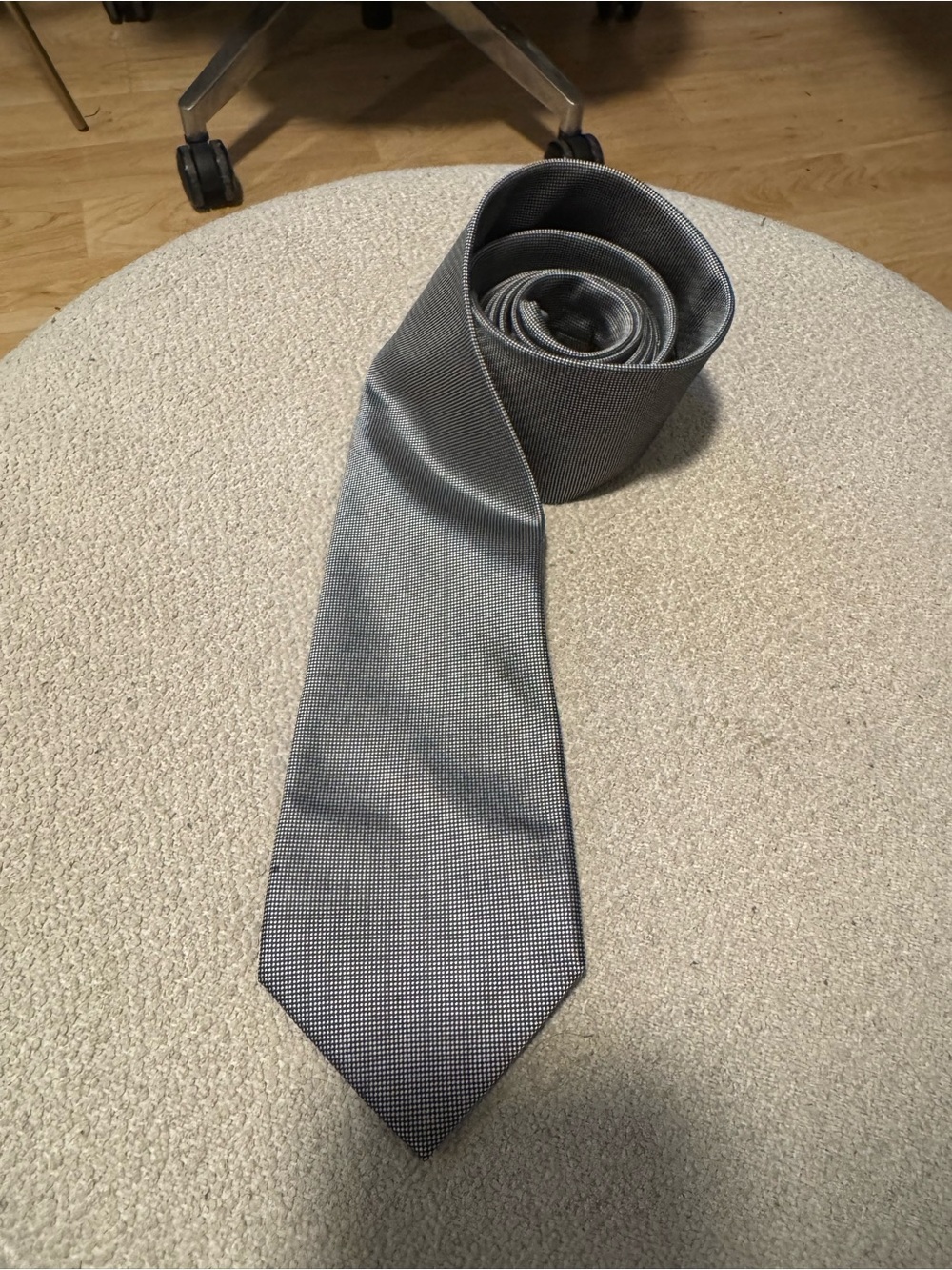 Calvin Klein Silver-Grey Microdot Men's Tie